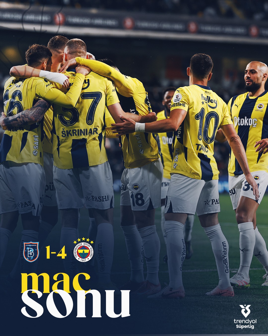 Fenerbahçe Fırtınası: Başakşehir’i 4 Golle