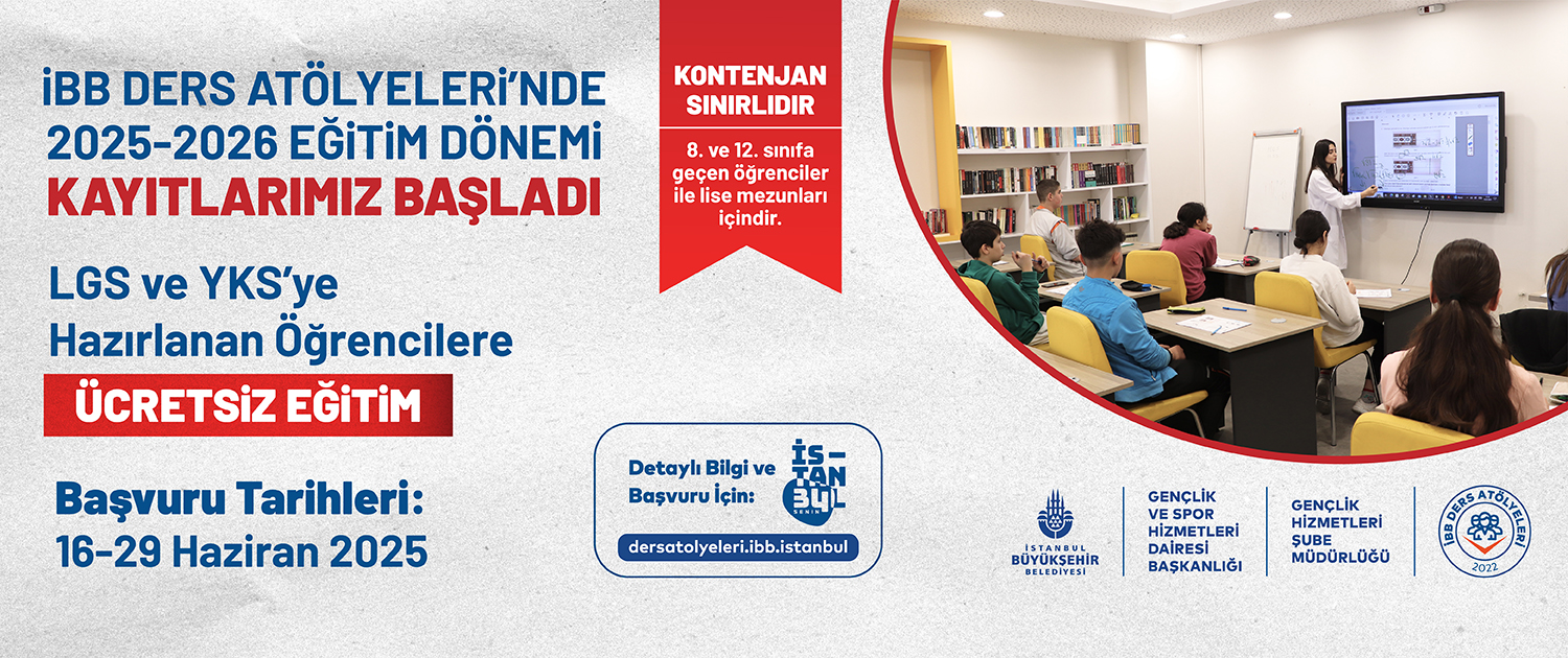 İBB DERS ATÖLYELERİ’NDE BAŞVURULAR BAŞLADI