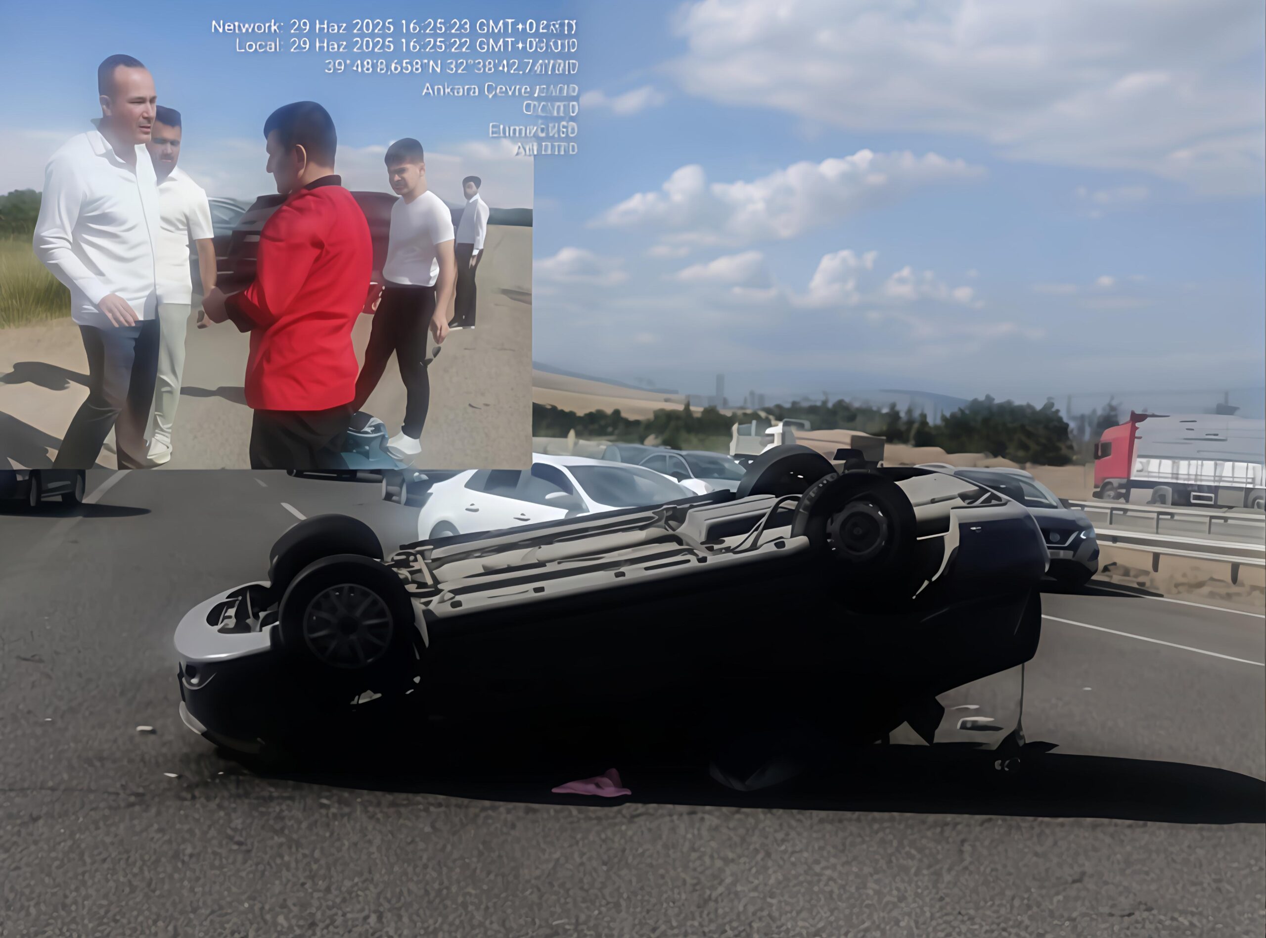 Ankara Çevre Yolunda Takla Atan Araç Sırt Üstü Durdu: Sürücü Yaralandı