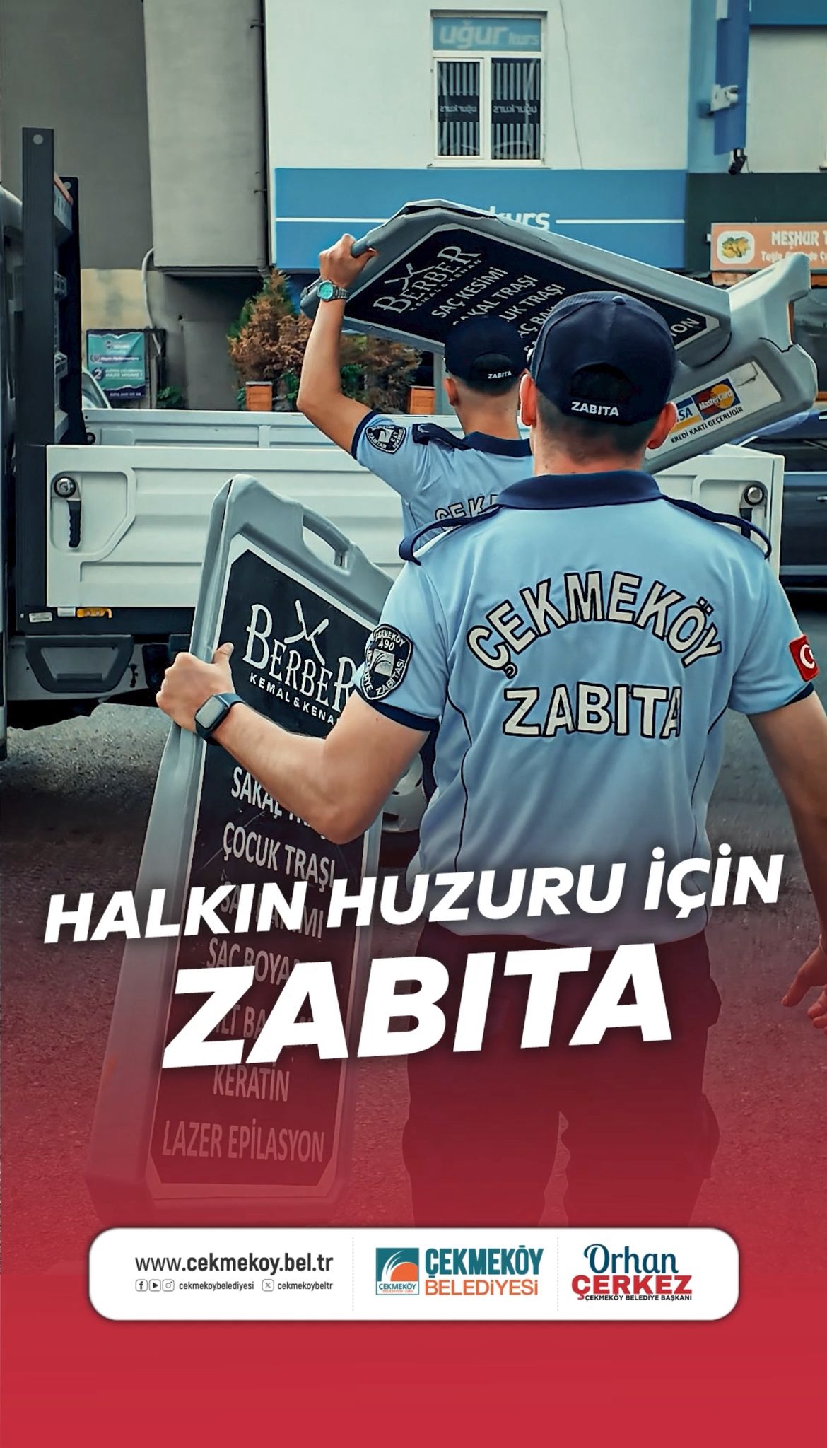 ÇEKMEKÖY ZABITASI KALDIRIM İŞGALLERİNE GEÇİT VERMİYOR: “KALDIRIMLAR HEPİMİZİN”