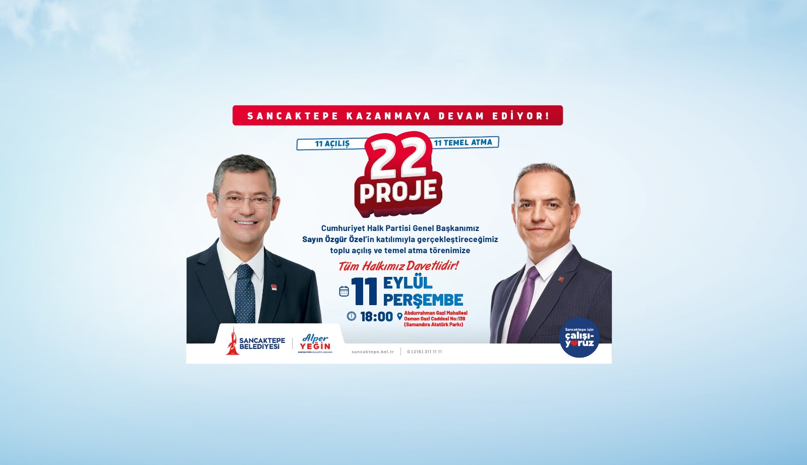 Sancaktepe Belediyesi’nden 22 Proje İçin Görkemli Tören: Özgür Özel Katılıyor