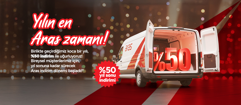Aras Kargo’dan Yıl Sonuna Özel Büyük İndirim: Yurt İçi Gönderilerde %50 Avantaj