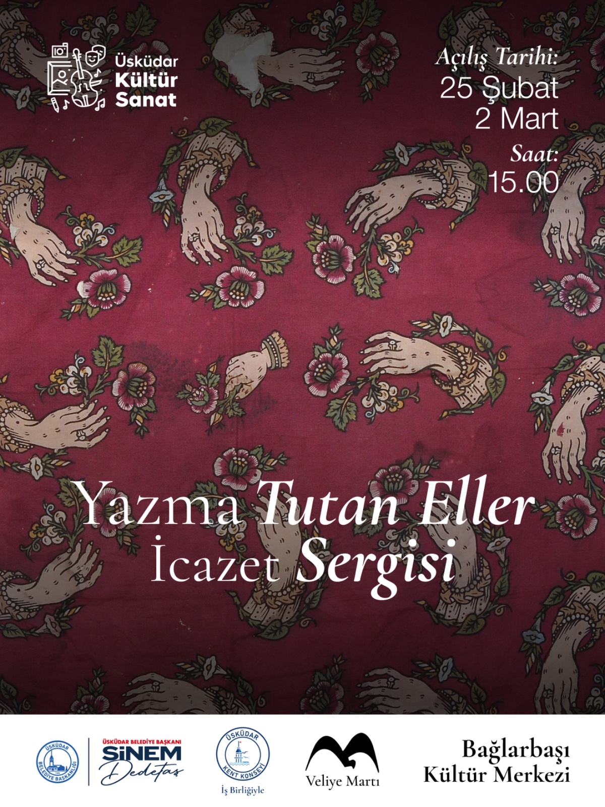 Yazma Tutan Eller” İcazet Sergisi Bağlarbaşı’nda Sanatseverlerle Buluşuyor