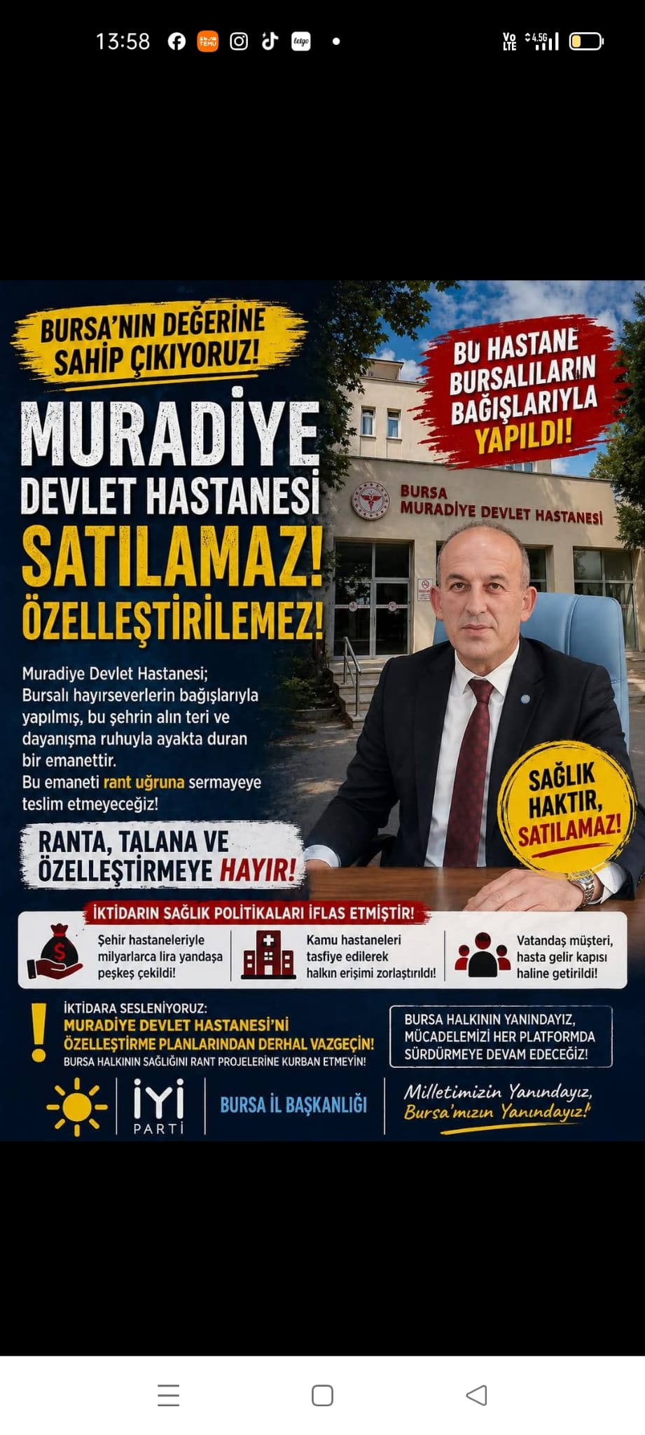 Muradiye Devlet Hastanesi İçin Sert Tepki: “Bu Bir Özelleştirme Değil, Talandır”