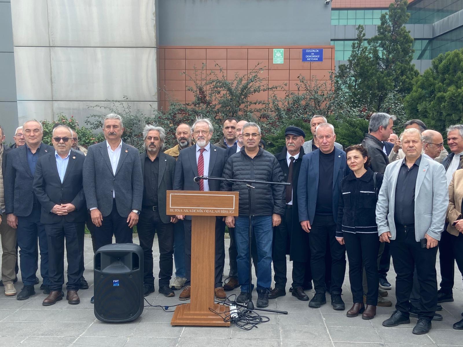 Bursa’da Meslek Örgütlerinden Ortak Tepki: “Bu Süreç Hukuki Değil, Siyasidir”