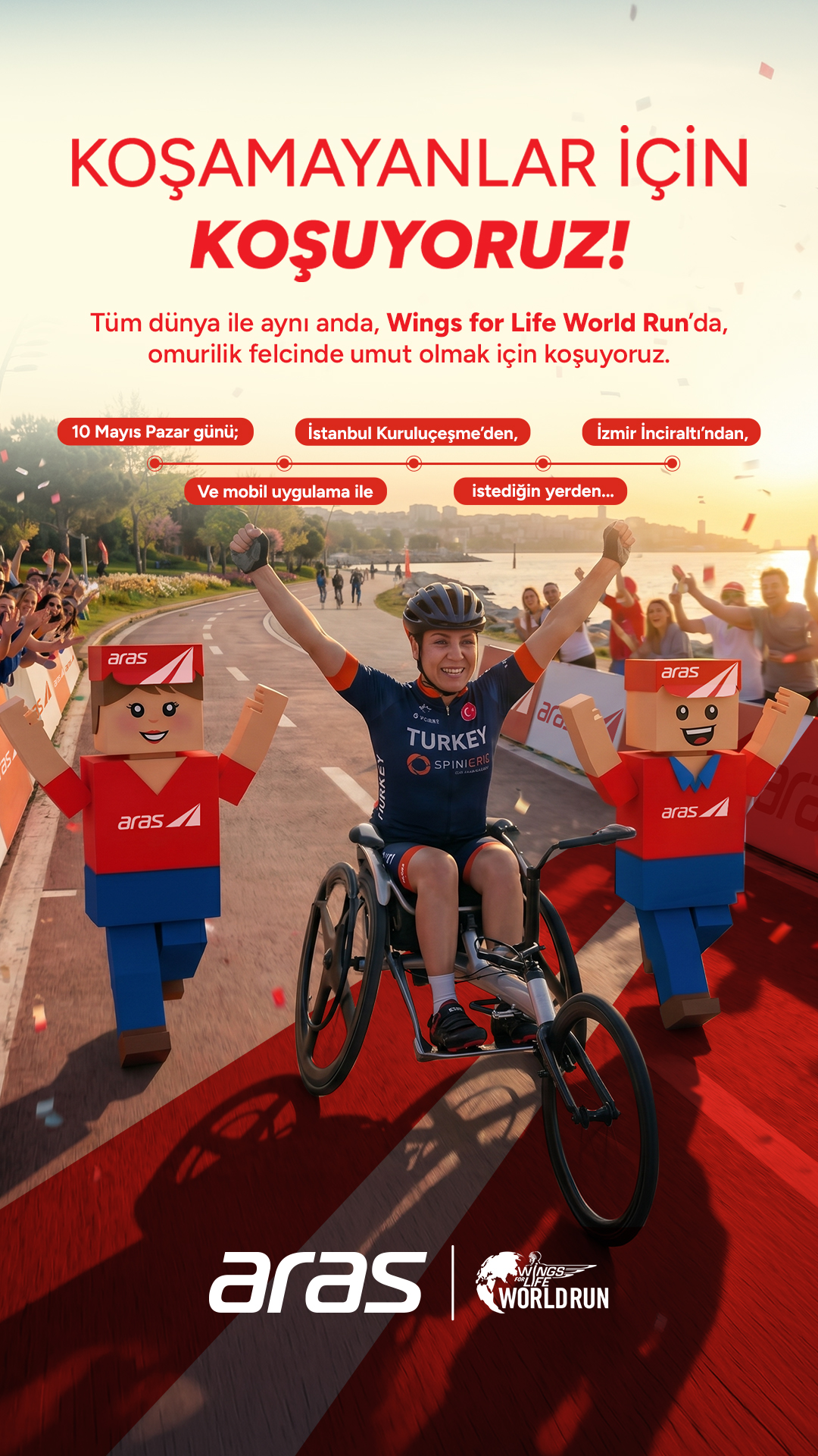 Aras Kargo’dan İyilik İçin Dev Adım: "Koşamayanlar İçin" Wings for Life World Run’da!