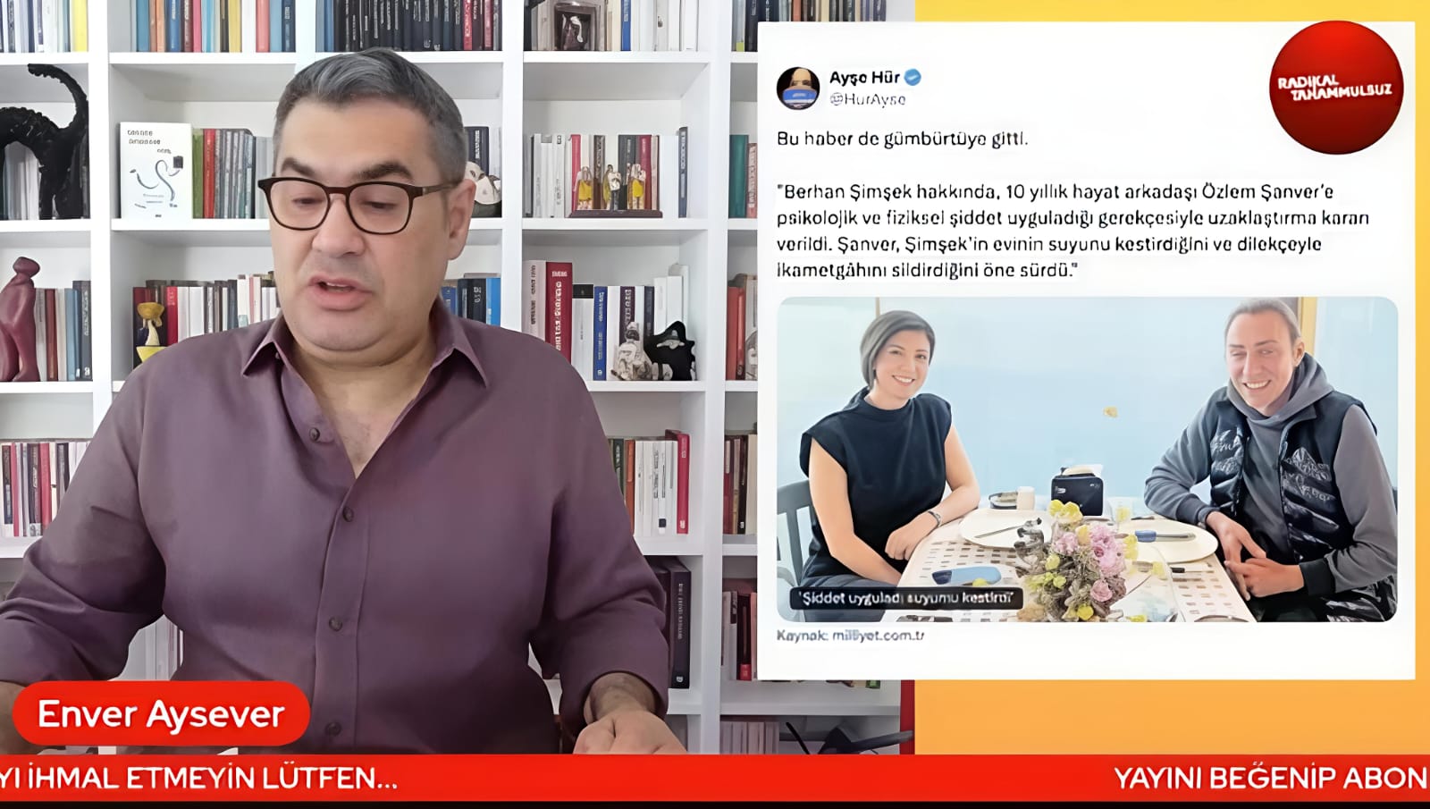 Enver Aysever'den Berhan Şimşek'e Sert Eleştiriler: "Siyasette Algıyla Değil, İlkelerle Yol Alınır"
