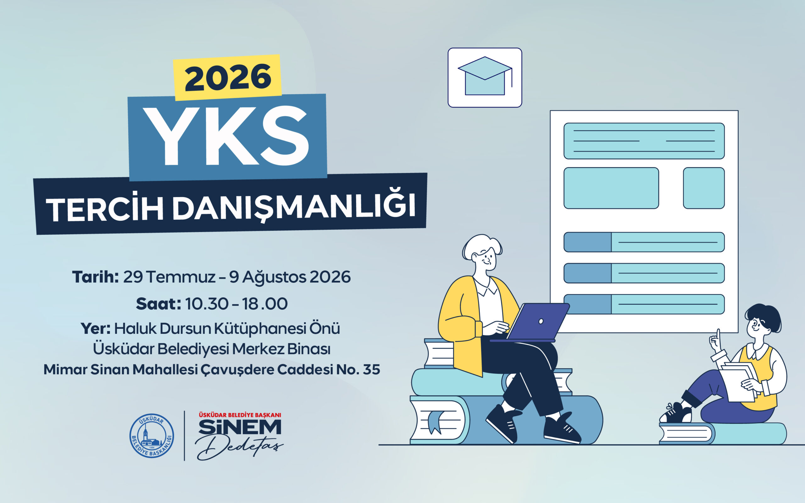 Üsküdar Belediyesi'nden Üniversite Adaylarına Ücretsiz YKS Tercih Danışmanlığı Desteği
