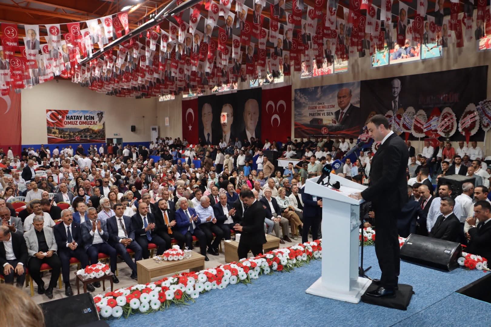MHP Hatay’da 15. Olağan Kongre: Metin Taşçı Güven Tazeledi