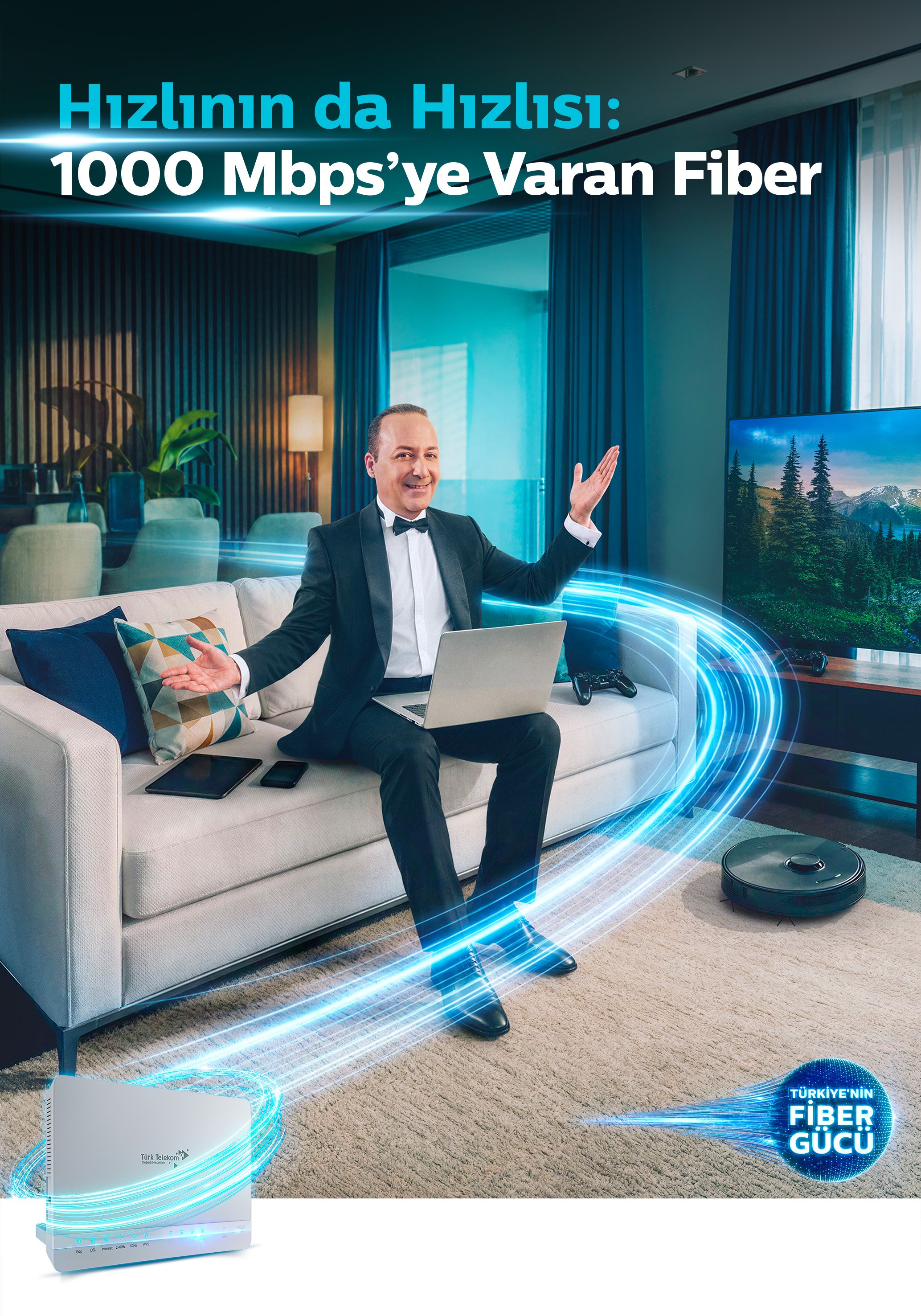 Türk Telekom’dan ev internetinde yeni dönem: 1000 Mbps hız ve yapay zekâ destekli Mega WiFi